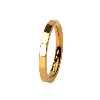 Elegant titaniumring med facetter