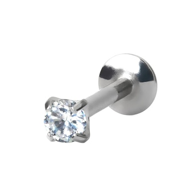 Labret af titanium med forskellige stendesigns