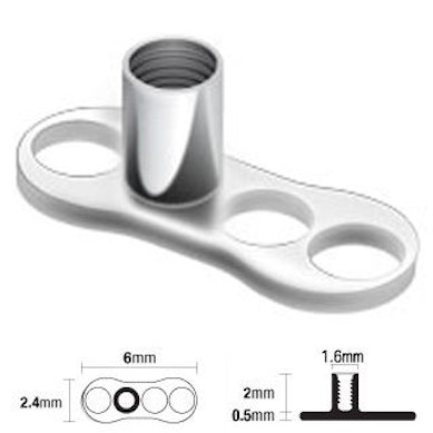 Dermal anchor base af titanium