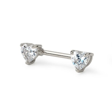 Brystpiercing med hjertesten