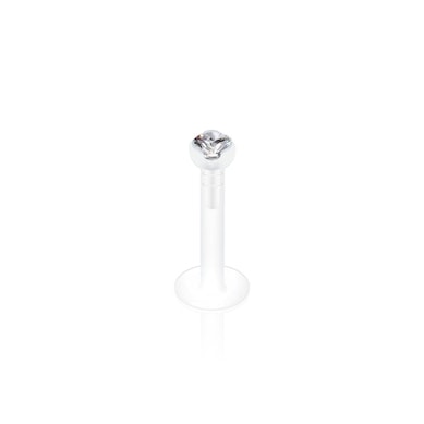 Labret i ptfe med sten i mange forskellige farver