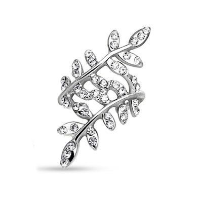 Earcuff med stenbesatte blade