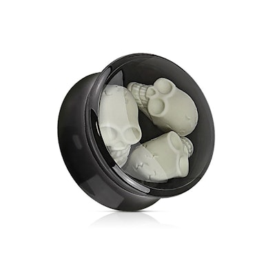 Plug af akryl med tre skulls
