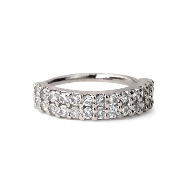 Ring med dobbelt stenrække