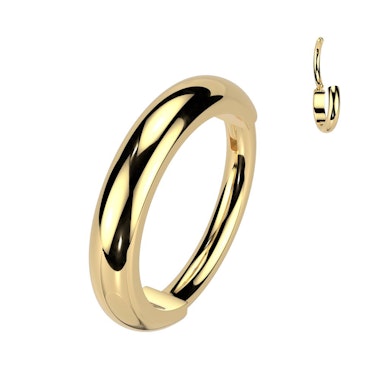 Hængslet huggie-ring af titanium