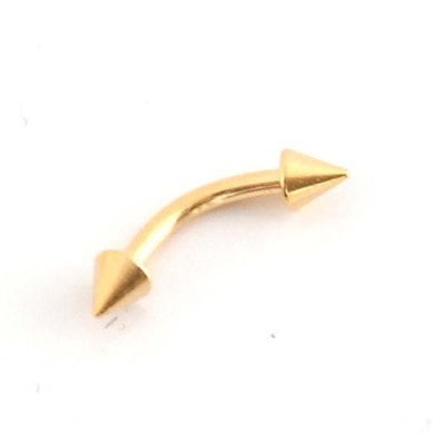 Guldbelagt buet stav med spikes