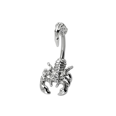 Navlepiercing med skorpion