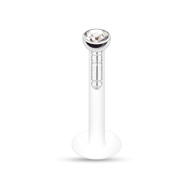 Labret af ptfe med mange forskellige farver sten