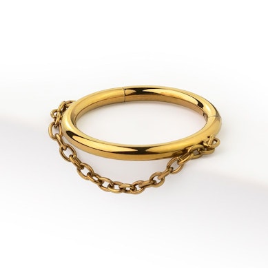 Hængslet ring med kæde