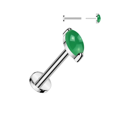 Titaniumlabret med naturlig sten