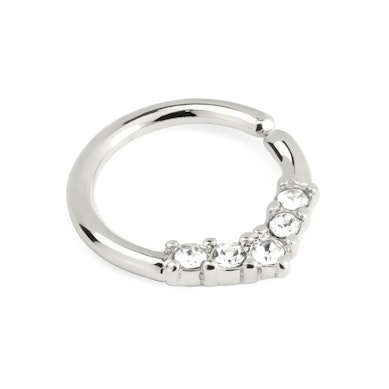 Ring med stenbesat V-form