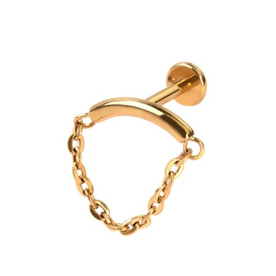 Titaniumlabret med bue og kæde