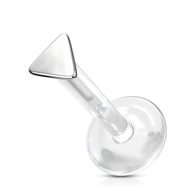 Labret af 14 karat guld med trekantet top