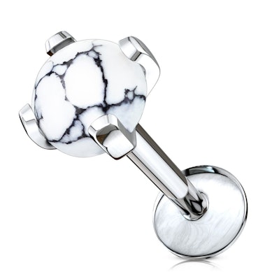 Labret med forskellige stentyper