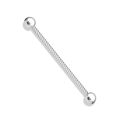 Industrial piercing med snoet tråd