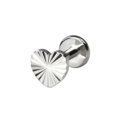 Hjerteformet labret med tekstur