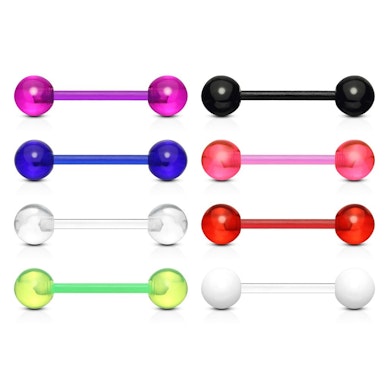 8 teflon tungepiercinger
