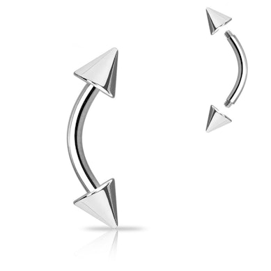 Buet piercingstav med spikes