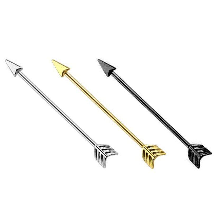 Industrial piercing formet som pil Piercing - Danmark