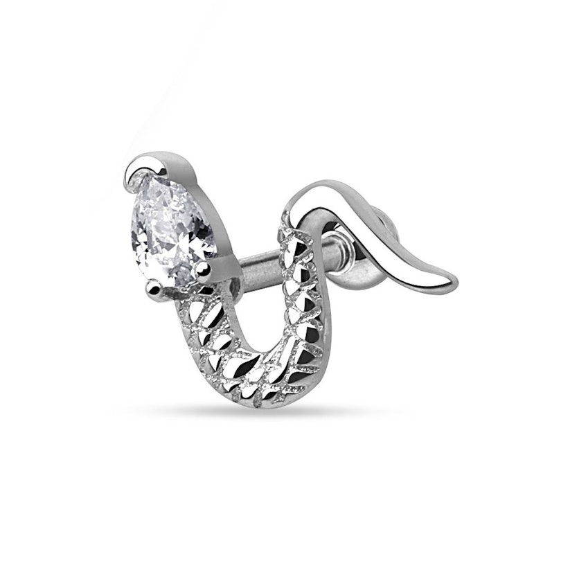 Ørering med slange Piercingsmykker - Danmark