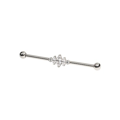 Industrial-stav af titanium med marquise-sten