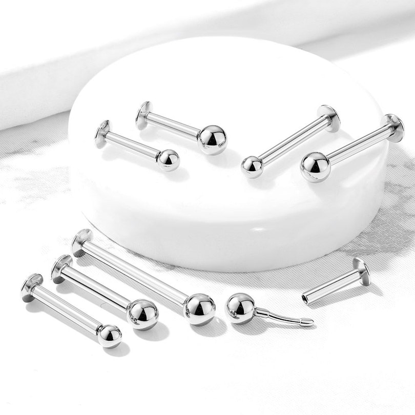 Push-in labret af kirurgisk stål Piercinger - Danmark
