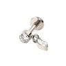 Labret af titanium med marquise-vedhæng Kropssmykker - Danmark