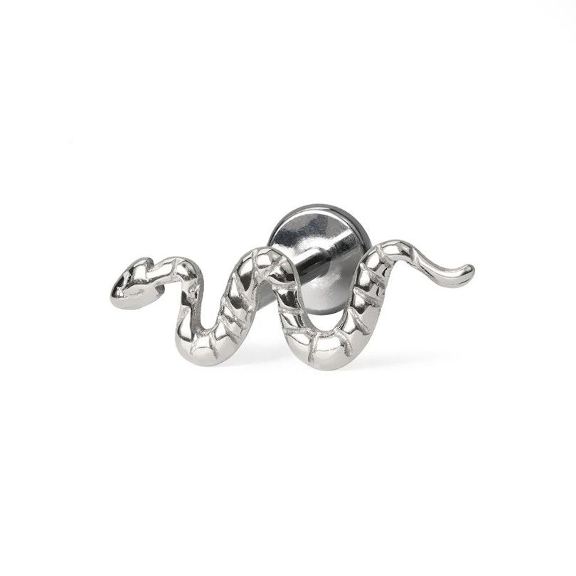 Push-in labret af titanium med slange Piercing - Danmark