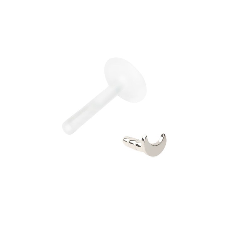 Labret af 14 karat guld med halvmåne Piercing - Danmark