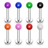 Labret stud med solid farve Piercinger - Danmark