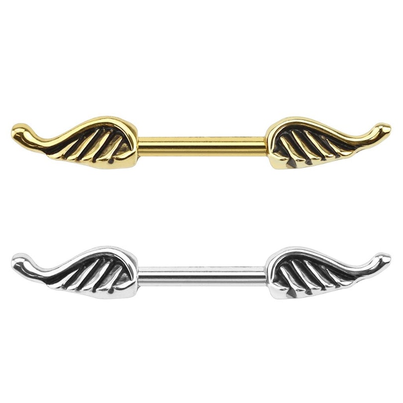 Brystpiercing med englevinger Kropspiercing - Danmark