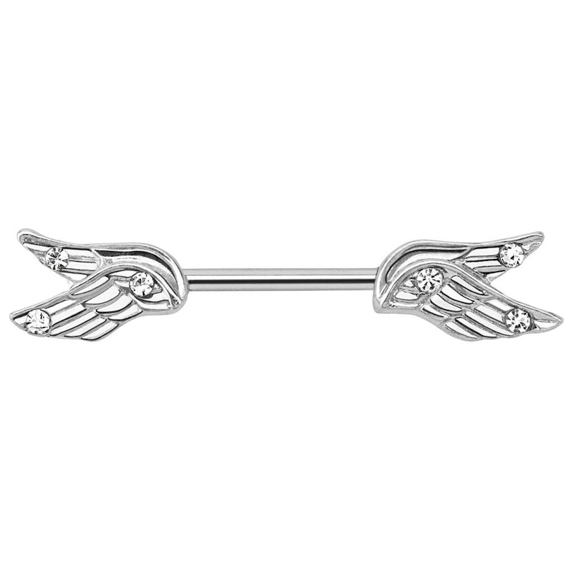 Brystpiercing med todelte englevinger Piercing - Danmark
