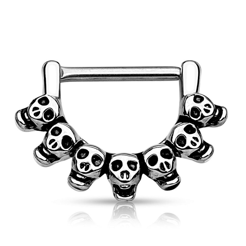 Nippleclicker med skulls Kropspiercing - Danmark