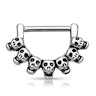 Nippleclicker med skulls Kropspiercing - Danmark