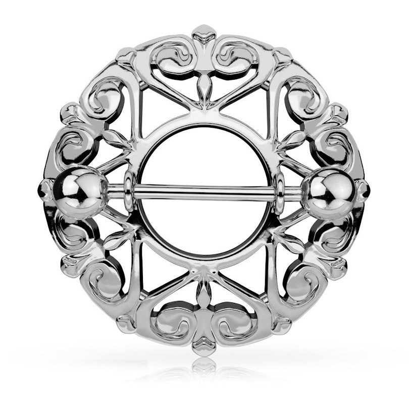 Brystskjold med filigranhjerte Kropspiercing - Danmark