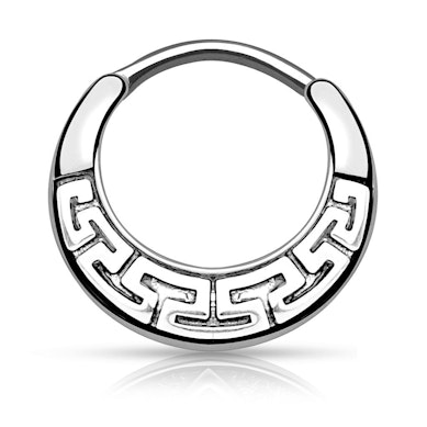 Septumpiercing med labyrint-design