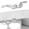 Næsepiercing af titanium med forskellige stendesigns Piercingsmykker - Danmark