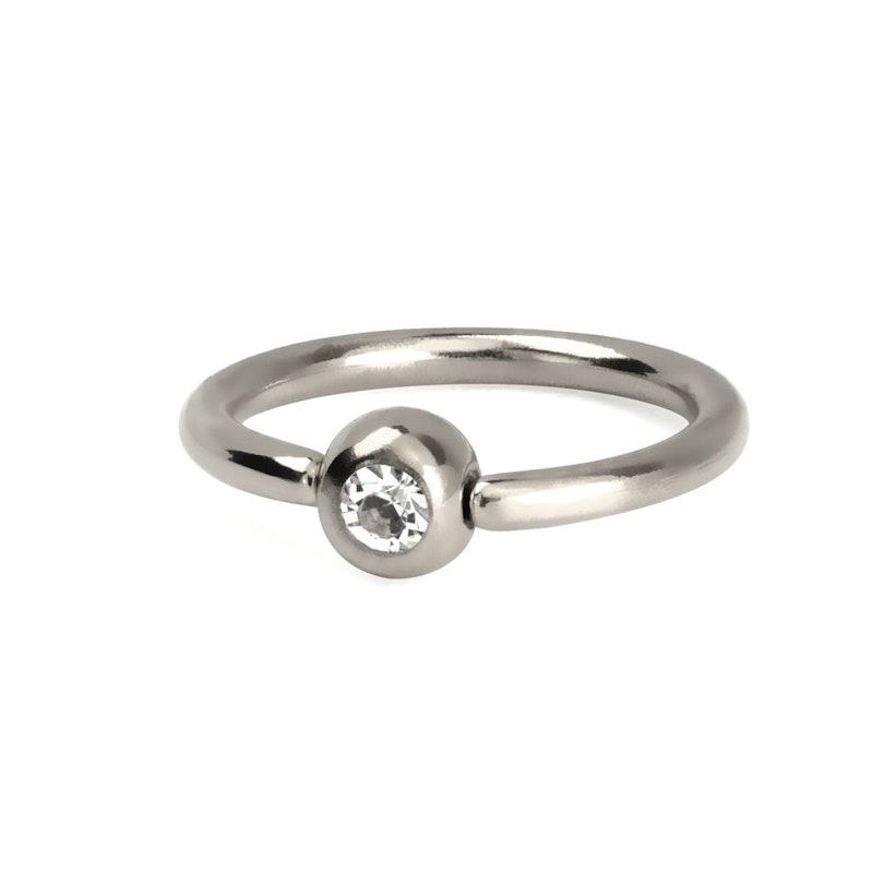 Ring med fast kugle og sten Piercing - Danmark