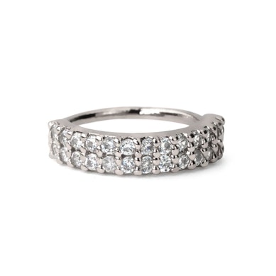 Ring med dobbelt stenrække