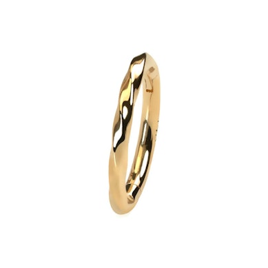 14K guldring med snoet design