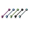 5 titaniumsbelagte tungepiercinger Piercingsmykker - Danmark