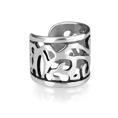 Earcuff med bredt filigran-design