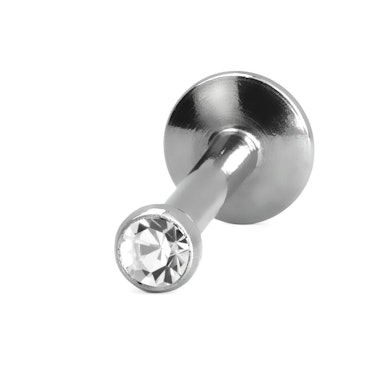 Labret med lille sten og indvendigt gevind