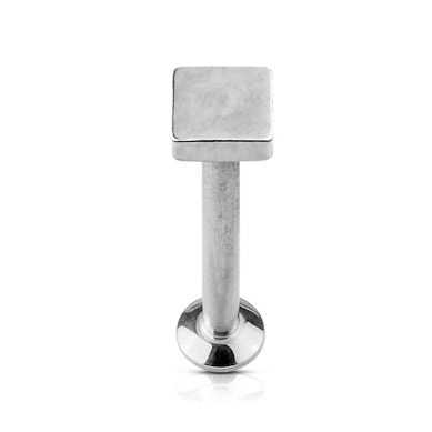 Labret med firkantet top og indvendigt gevind