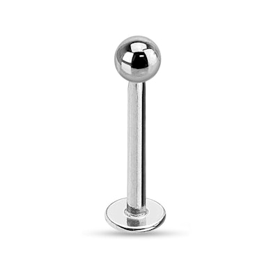 Labret af titanium med indvendigt gevind