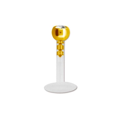 Labret af ptfe med farvet stentop