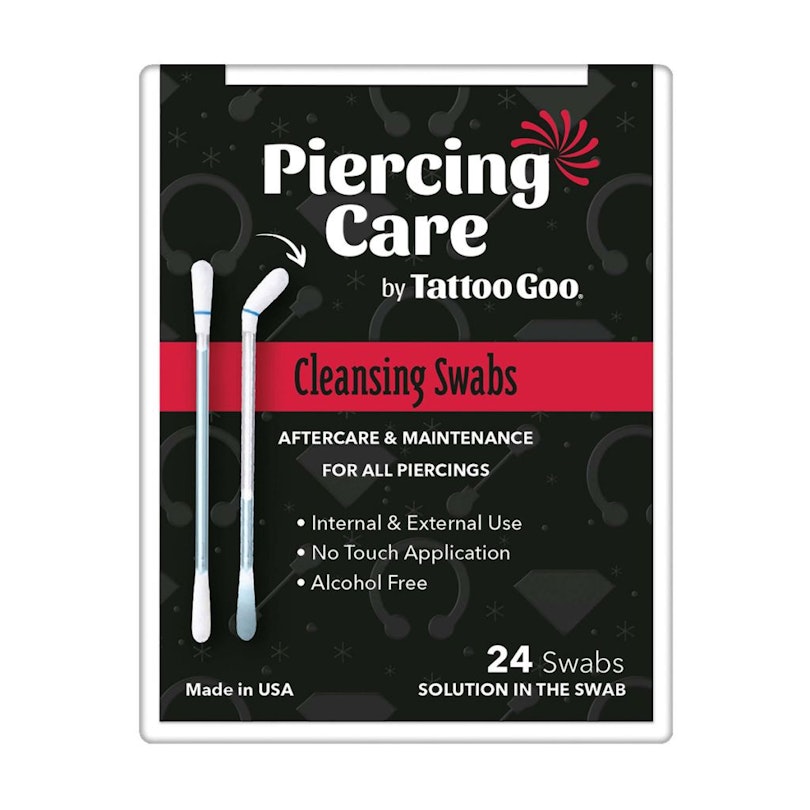 24 vatpinde med rensevæske Piercing - Danmark
