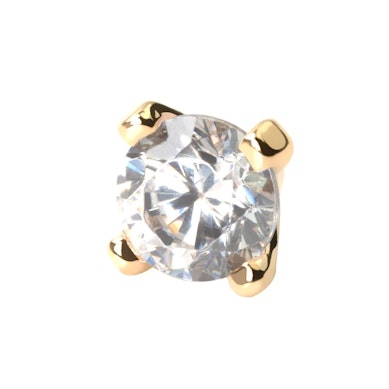 Dermal af 14 karat guld med sten