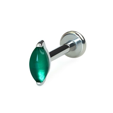Titaniumlabret med naturlig sten