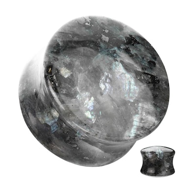 Plug af naturlig sort labradorite